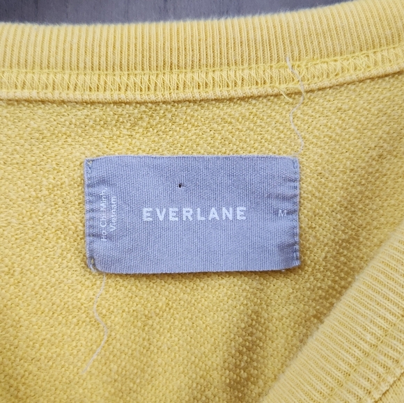 Everlane French Terry Crew Neck Sweatshirt in Yellow Size M - Picture 9 of 9